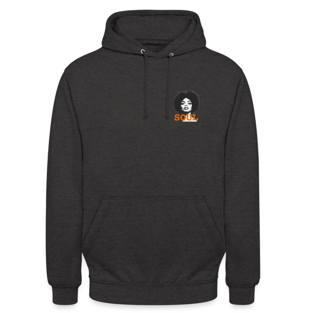 SOUL PWR, Luvtröja unisex - Litet brösttryck - kolgrå