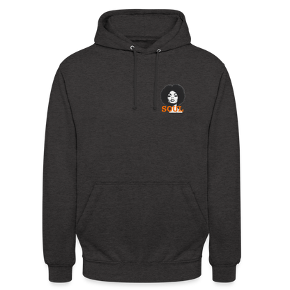 SOUL PWR, Luvtröja unisex - Litet brösttryck - kolgrå