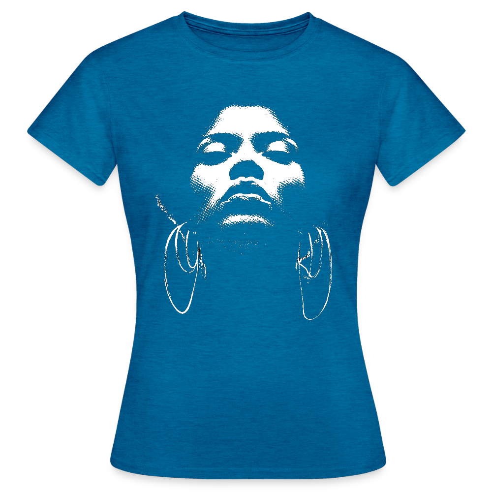 Beat Goddess, T-shirt dam - antikblå safirljung