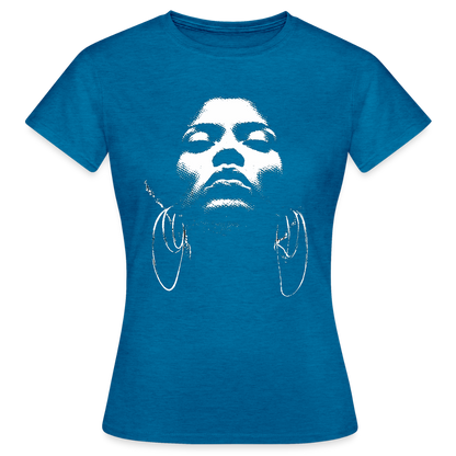 Beat Goddess, T-shirt dam - antikblå safirljung