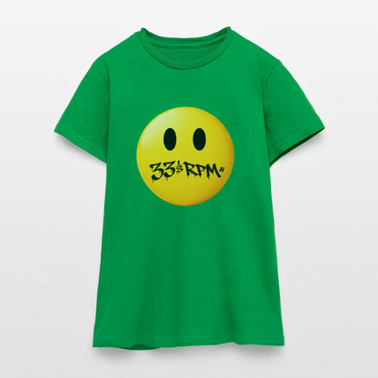 Turntable Grin, T-shirt dam - kellygrön