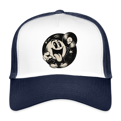 Groove Chaser, Trucker Cap - vit/marinblå