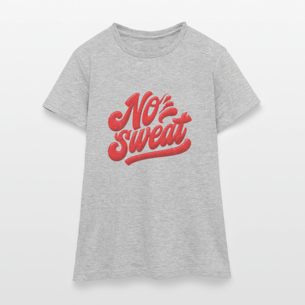 No Sweat, T-shirt dam - gråmelerad