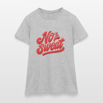 No Sweat, T-shirt dam - gråmelerad