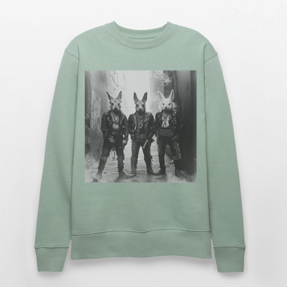 The Hare Raisers, Ekologisk sweatshirt CHANGER unisex från Stanley/Stella - ljus grågrön