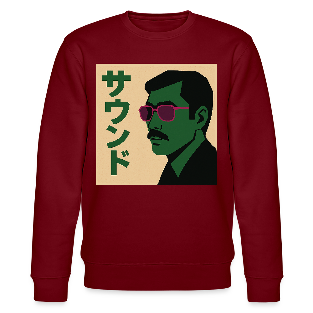 Nippon Sound, Ekologisk sweatshirt CHANGER unisex från Stanley/Stella - vinröd