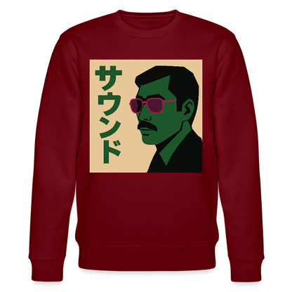 Nippon Sound, Ekologisk sweatshirt CHANGER unisex från Stanley/Stella - vinröd