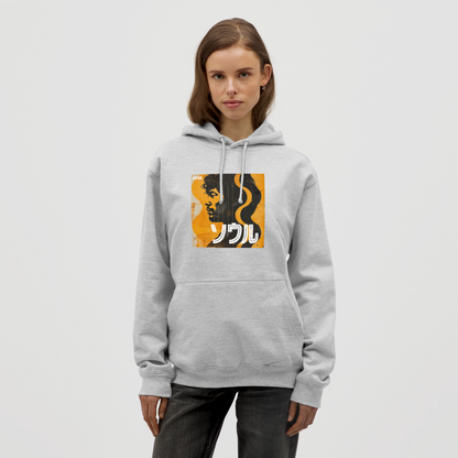 Nippon Grooves, Luvtröja unisex - ljusgråmelerad