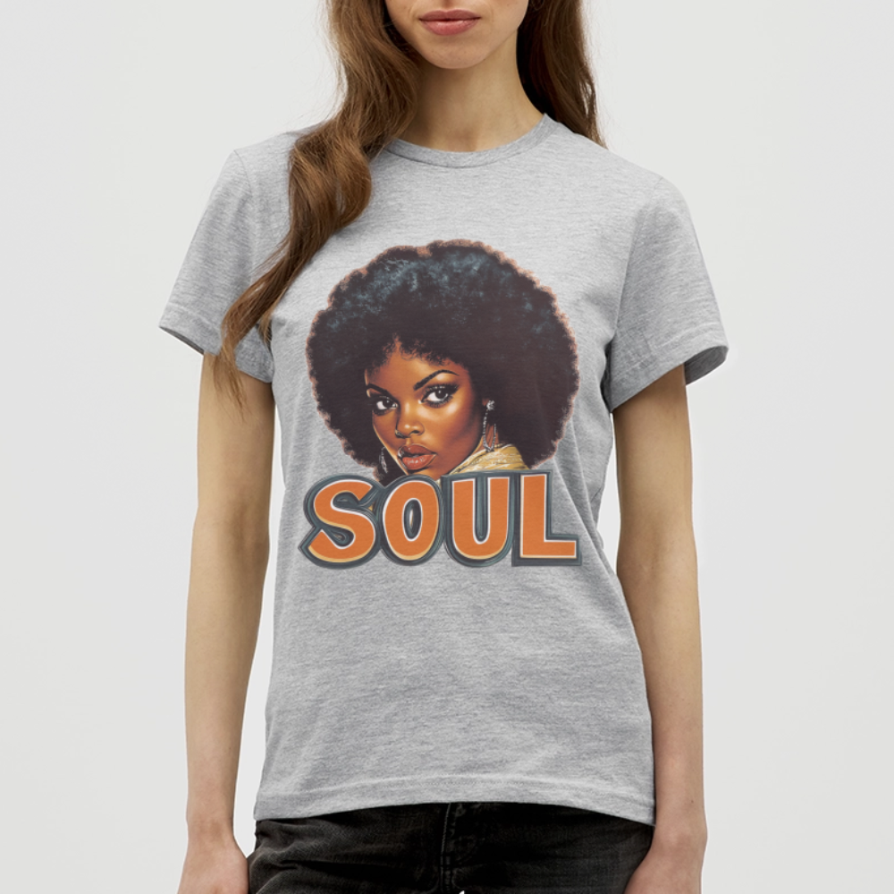 Soulful Vibes, T-shirt dam - gråmelerad