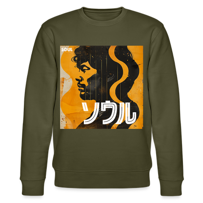 Nippon Grooves, Ekologisk sweatshirt CHANGER unisex från Stanley/Stella - kaki