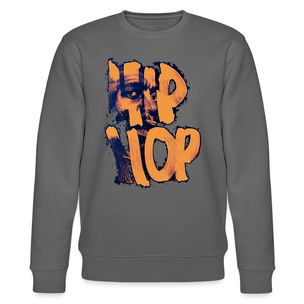 Raised on Boom Bap, Ekologisk sweatshirt CHANGER unisex från Stanley/Stella - kolgrå