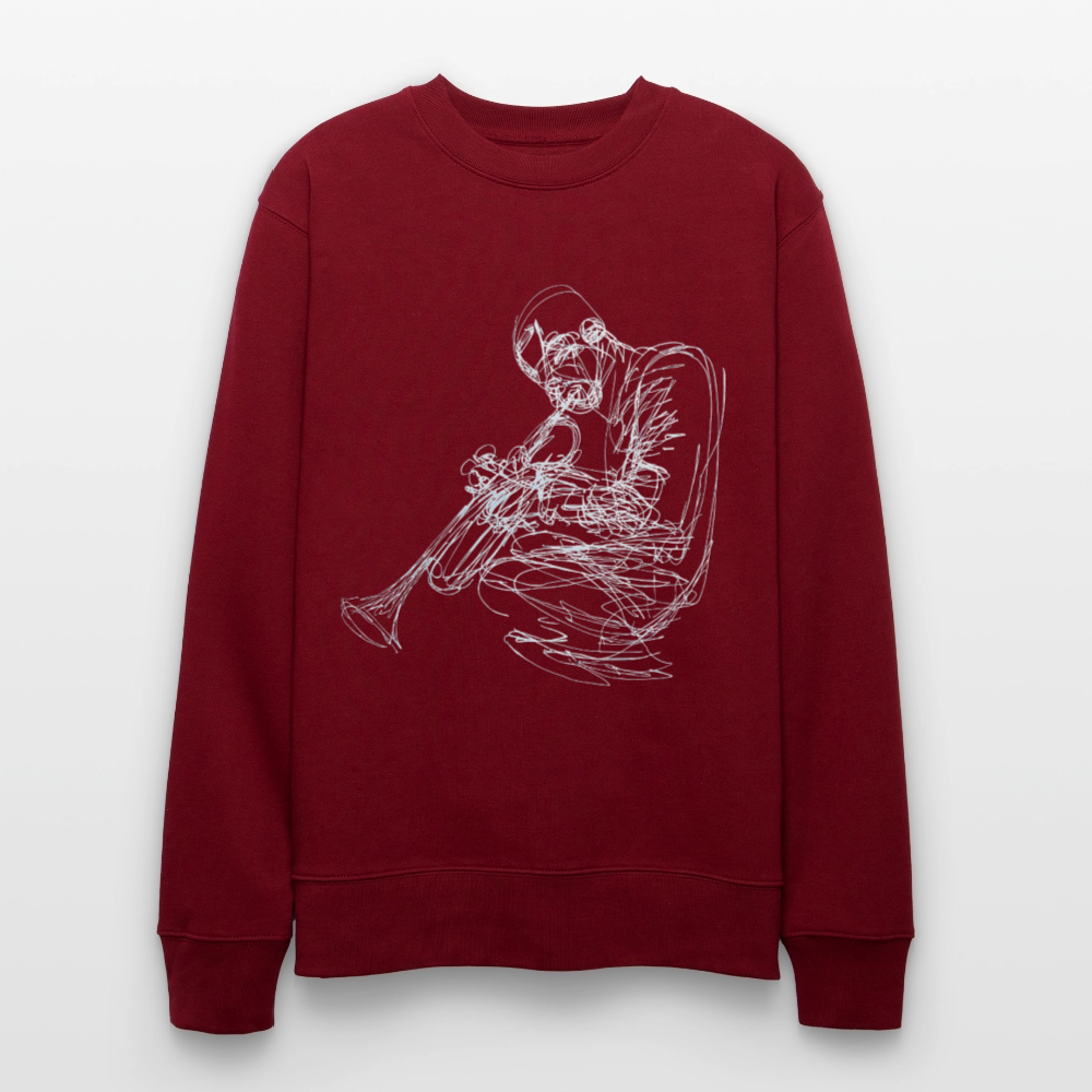Contours of Jazz, Ekologisk sweatshirt CHANGER unisex från Stanley/Stella - vinröd