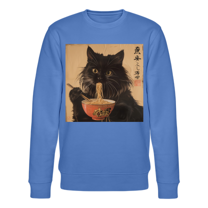 Kejsarens Katt och Ramens Hemlighet, Ekologisk sweatshirt CHANGER unisex från Stanley/Stella - blå