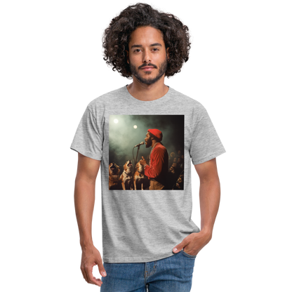 Howling at the Moon, T-shirt herr - gråmelerad