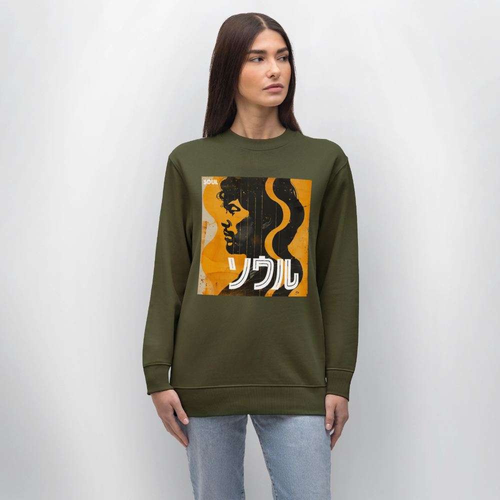 Nippon Grooves, Ekologisk sweatshirt CHANGER unisex från Stanley/Stella - kaki