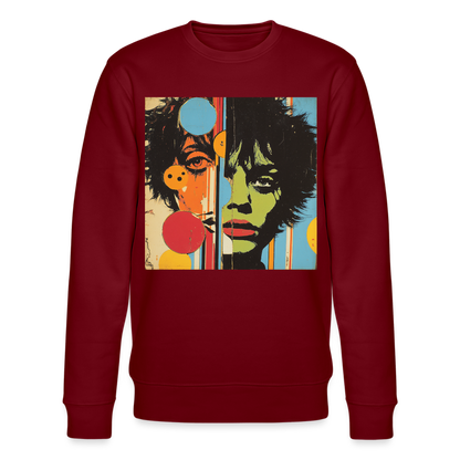 Split Faces, Ekologisk sweatshirt CHANGER unisex från Stanley/Stella - vinröd