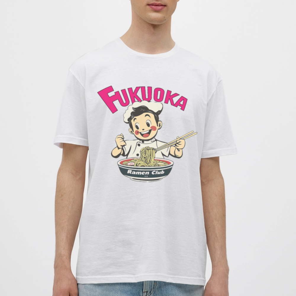 Fukuoka Ramen Club, T-shirt herr - vit