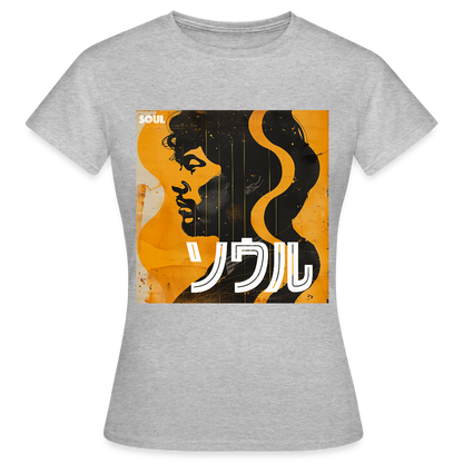 Nippon Grooves, T-shirt dam - gråmelerad