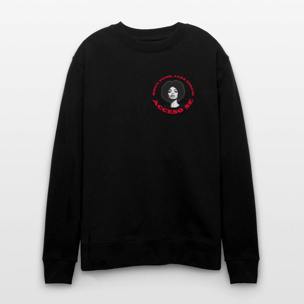 Where Music Lives – Powered by Acceso Family (small print), Ekologisk sweatshirt CHANGER unisex från Stanley/Stella - svart