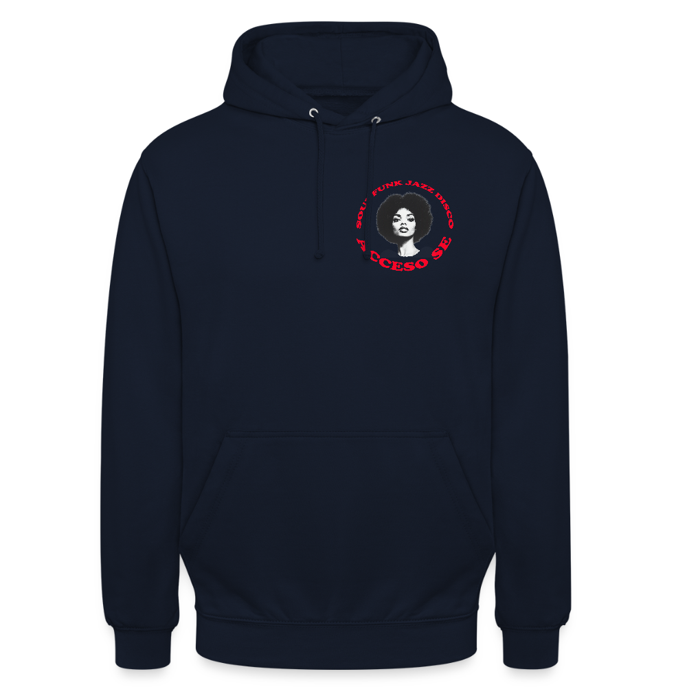 Where Music Lives – Powered by Acceso Family (small print), Luvtröja unisex - marinblå