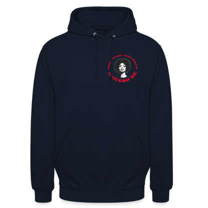 Where Music Lives – Powered by Acceso Family (small print), Luvtröja unisex - marinblå