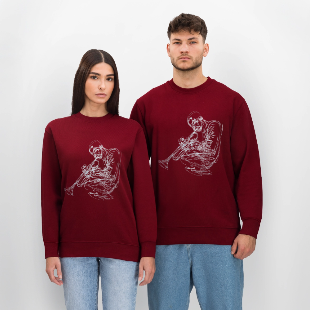 Contours of Jazz, Ekologisk sweatshirt CHANGER unisex från Stanley/Stella - vinröd