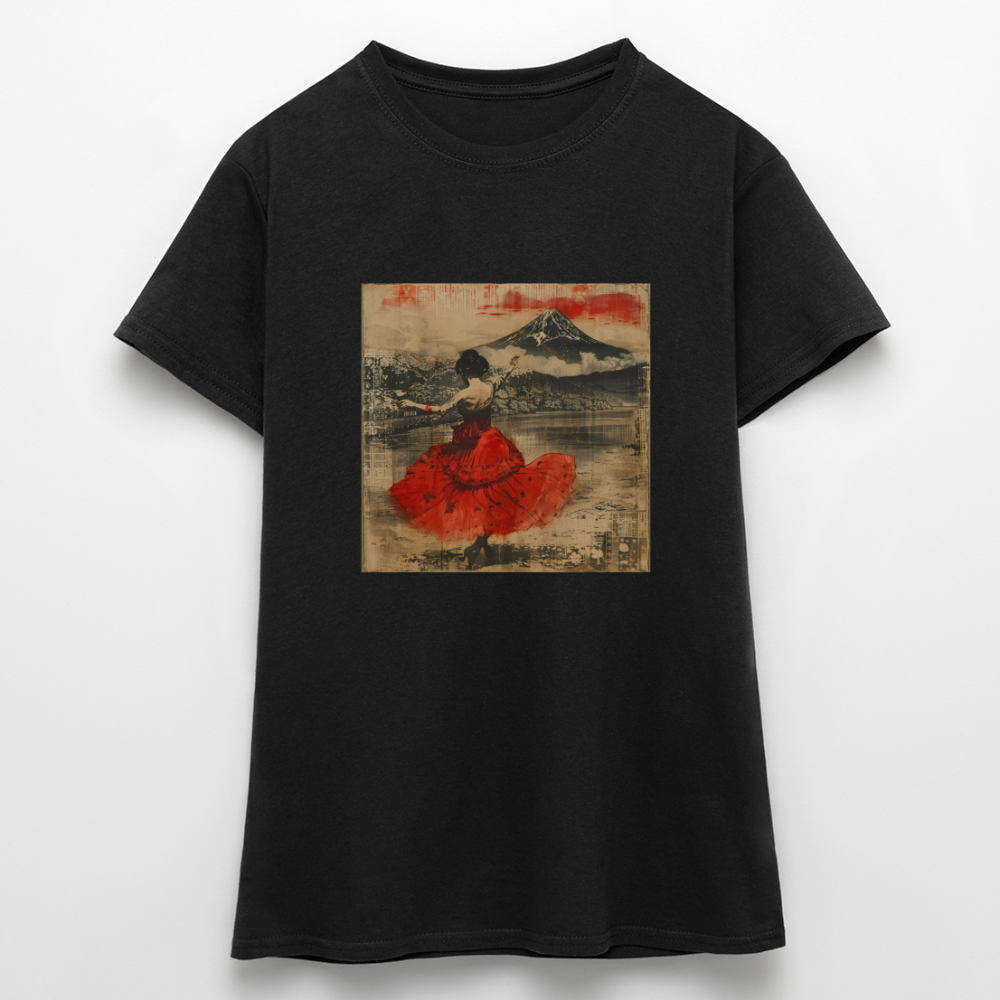 Flamenco i Solens Land, T-shirt dam - svart