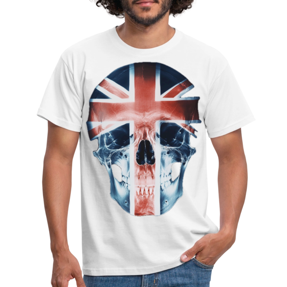 God Save the Skull, T-shirt herr - vit