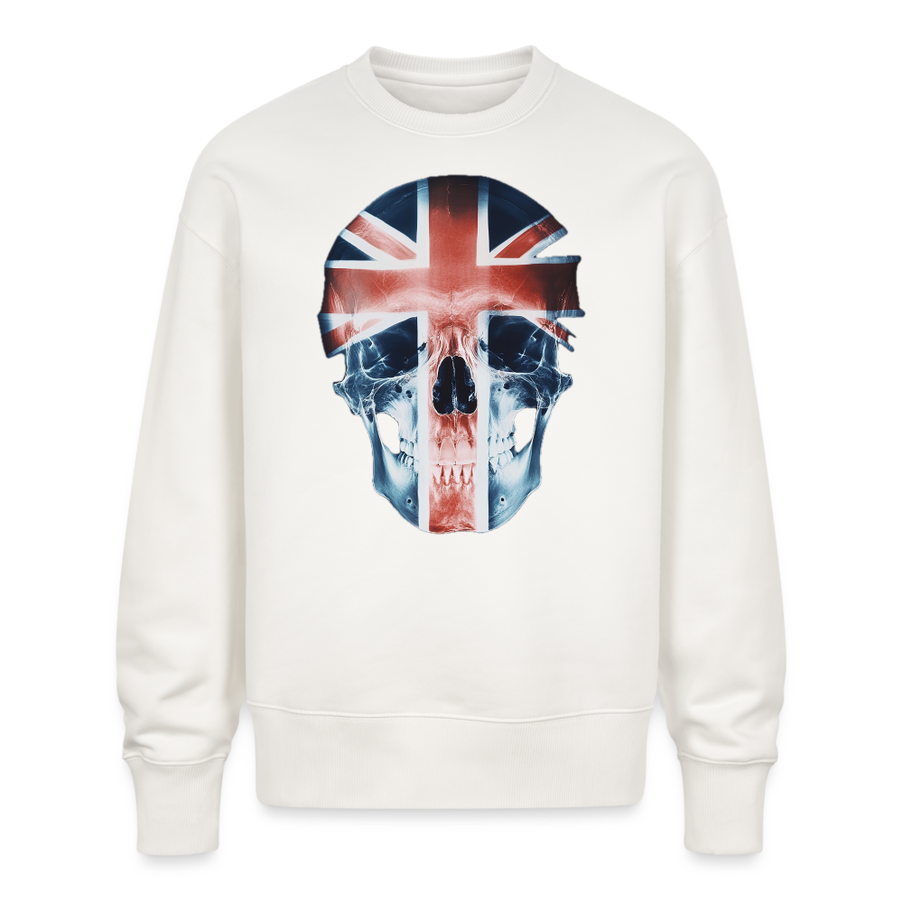 God Save the Skull, Ekologisk oversizetröja RADDER unisex från Stanley/Stella - OFF WHITE