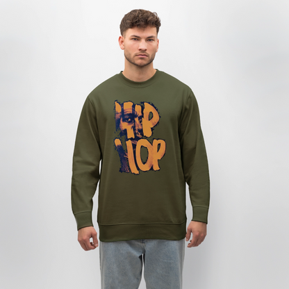 Raised on Boom Bap, Ekologisk sweatshirt CHANGER unisex från Stanley/Stella - kaki