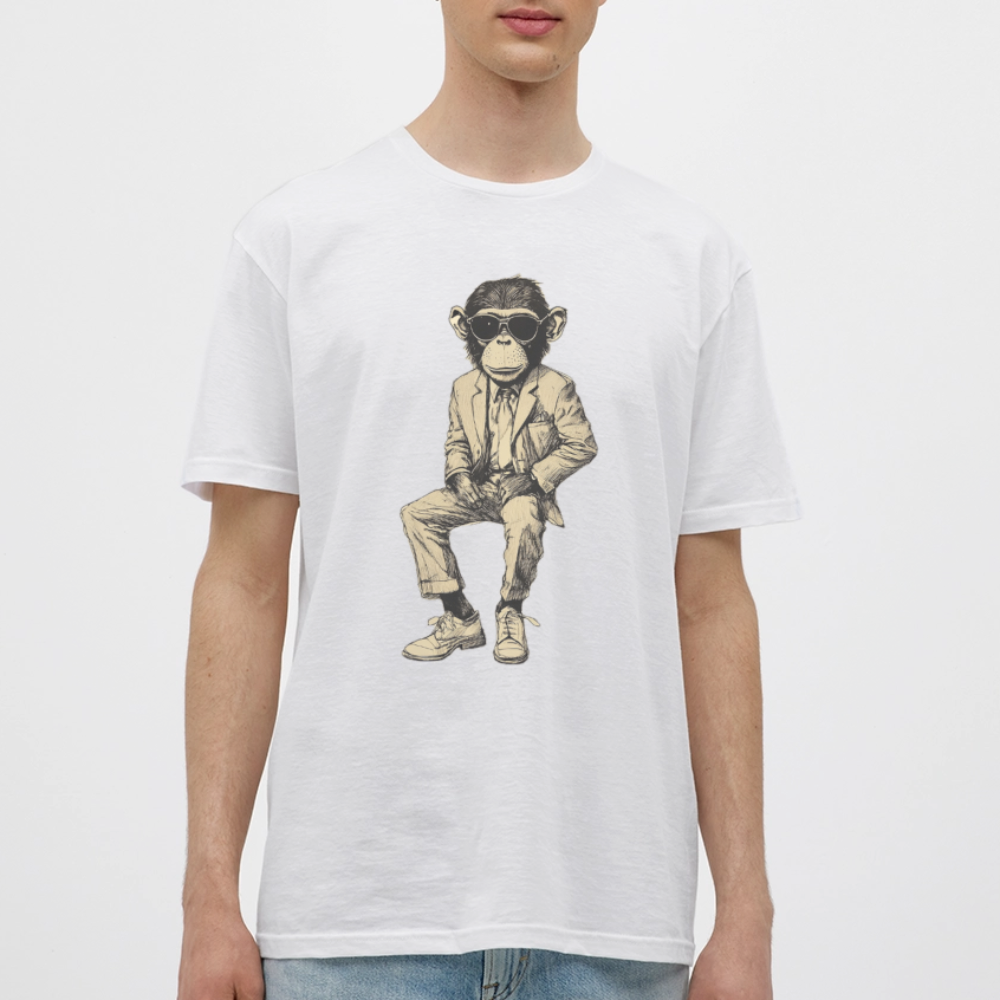 Mod Monkey, T-shirt herr - vit