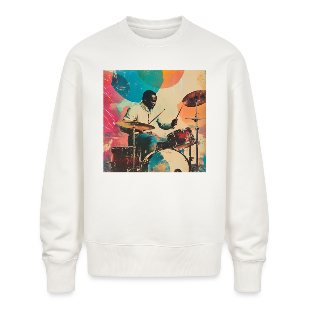 Rhythms of the Midnight Sky, Ekologisk oversizetröja RADDER unisex från Stanley/Stella - OFF WHITE