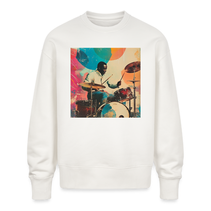 Rhythms of the Midnight Sky, Ekologisk oversizetröja RADDER unisex från Stanley/Stella - OFF WHITE