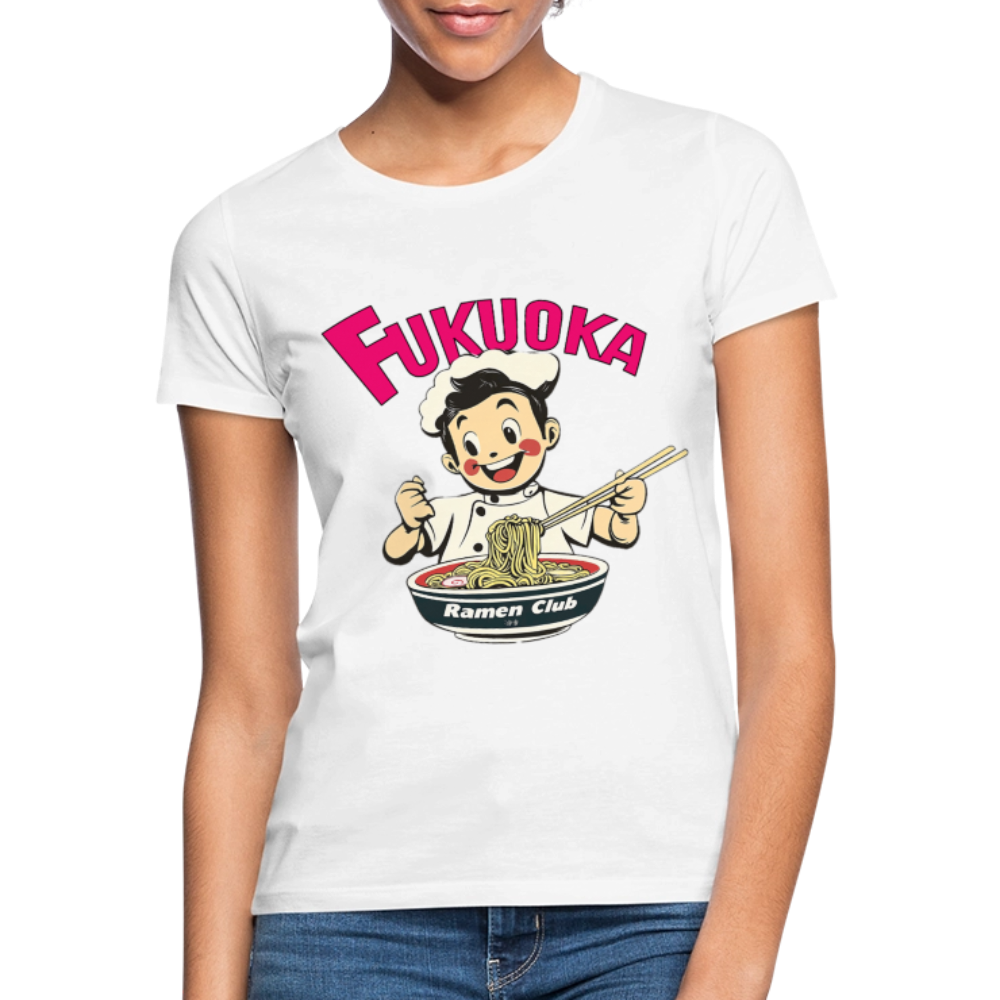 Fukuoka Ramen Club, T-shirt dam - vit