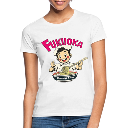 Fukuoka Ramen Club, T-shirt dam - vit