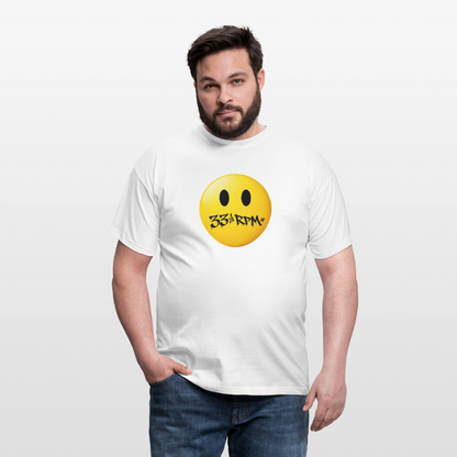 Turntable Grin, T-shirt unisex - vit