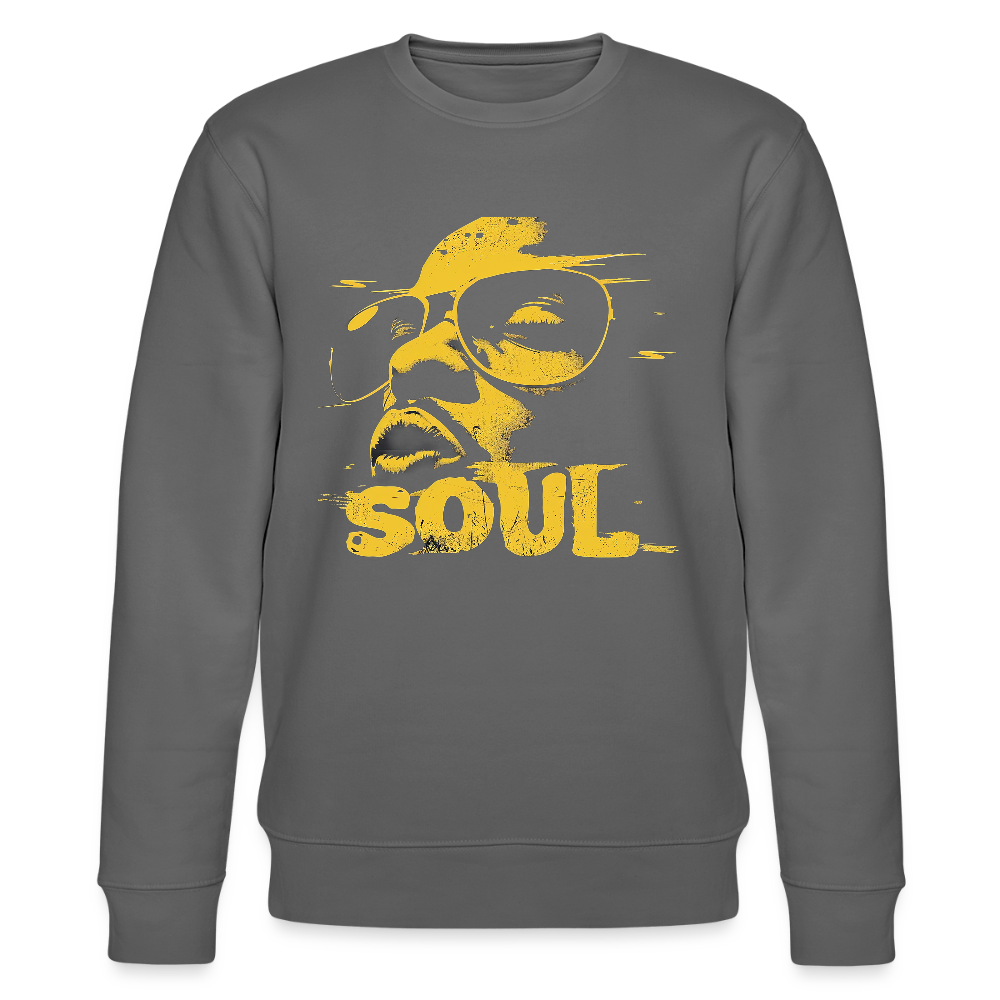 Funky Soul sweatshirt i kolgrå — funk och soul streetwear från Acceso