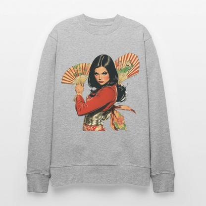 Dansen med Solfjädrar: Vindens krigare, Ekologisk sweatshirt CHANGER unisex från Stanley/Stella - gråmelerad