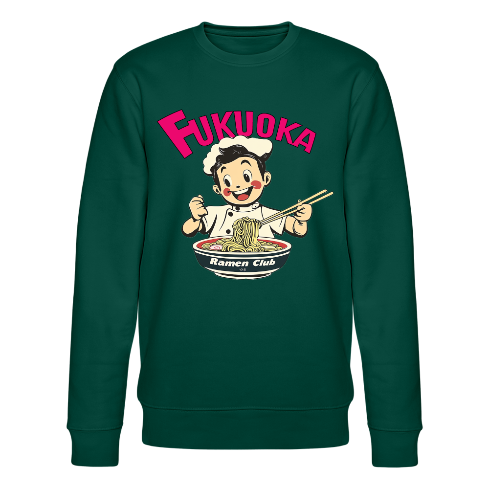 Fukuoka Ramen Club, Ekologisk sweatshirt CHANGER unisex från Stanley/Stella - skogsgrön