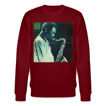 Gåtfull figur i jazzens underground, Ekologisk sweatshirt CHANGER unisex från Stanley/Stella - vinröd