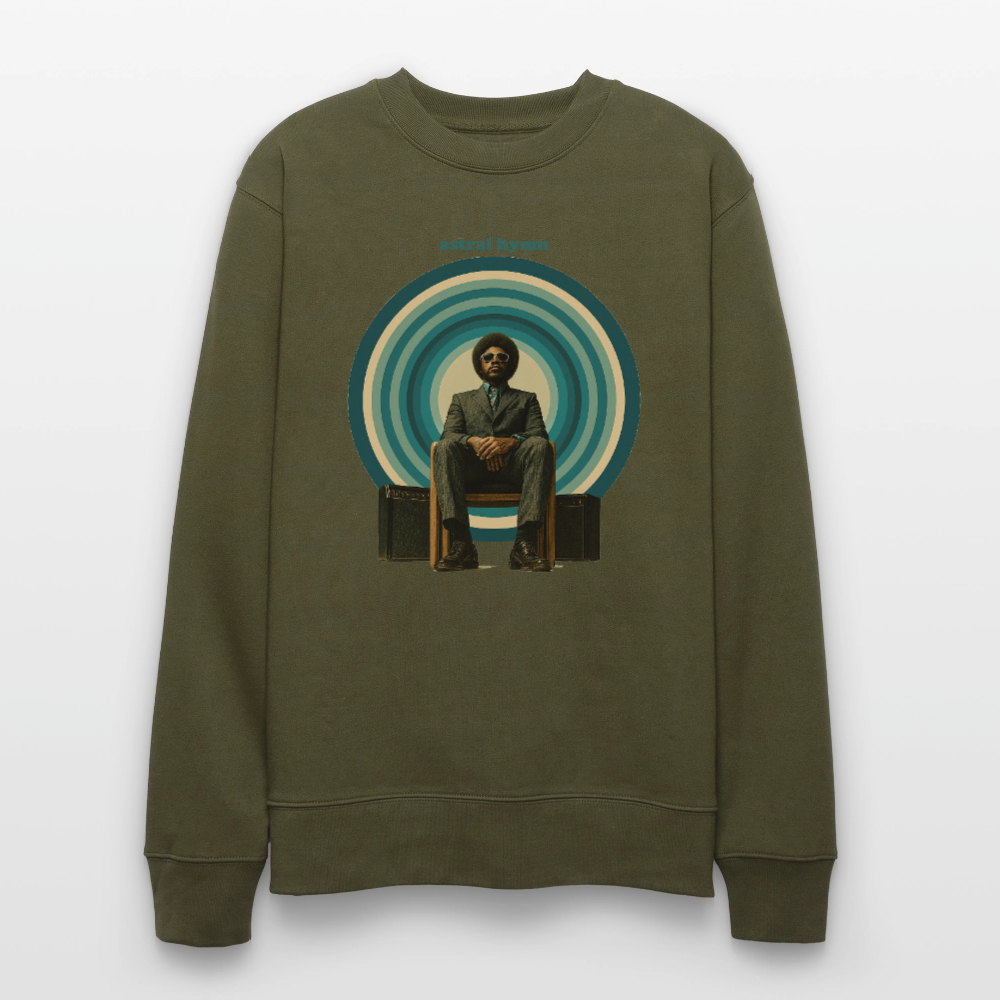 The Creator Has a Free Jazz Plan, Ekologisk sweatshirt CHANGER unisex från Stanley/Stella - kaki