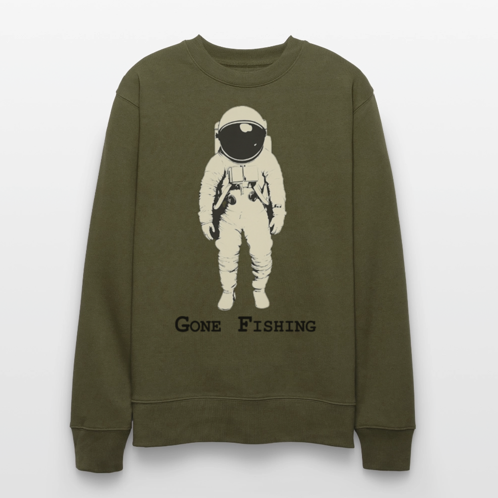 Drifting Beyond – Gone Fishing, Ekologisk sweatshirt CHANGER unisex från Stanley/Stella - kaki