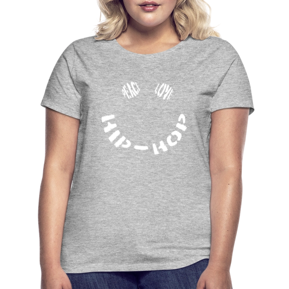 Peace, Love & Hip-Hop, T-shirt dam - gråmelerad