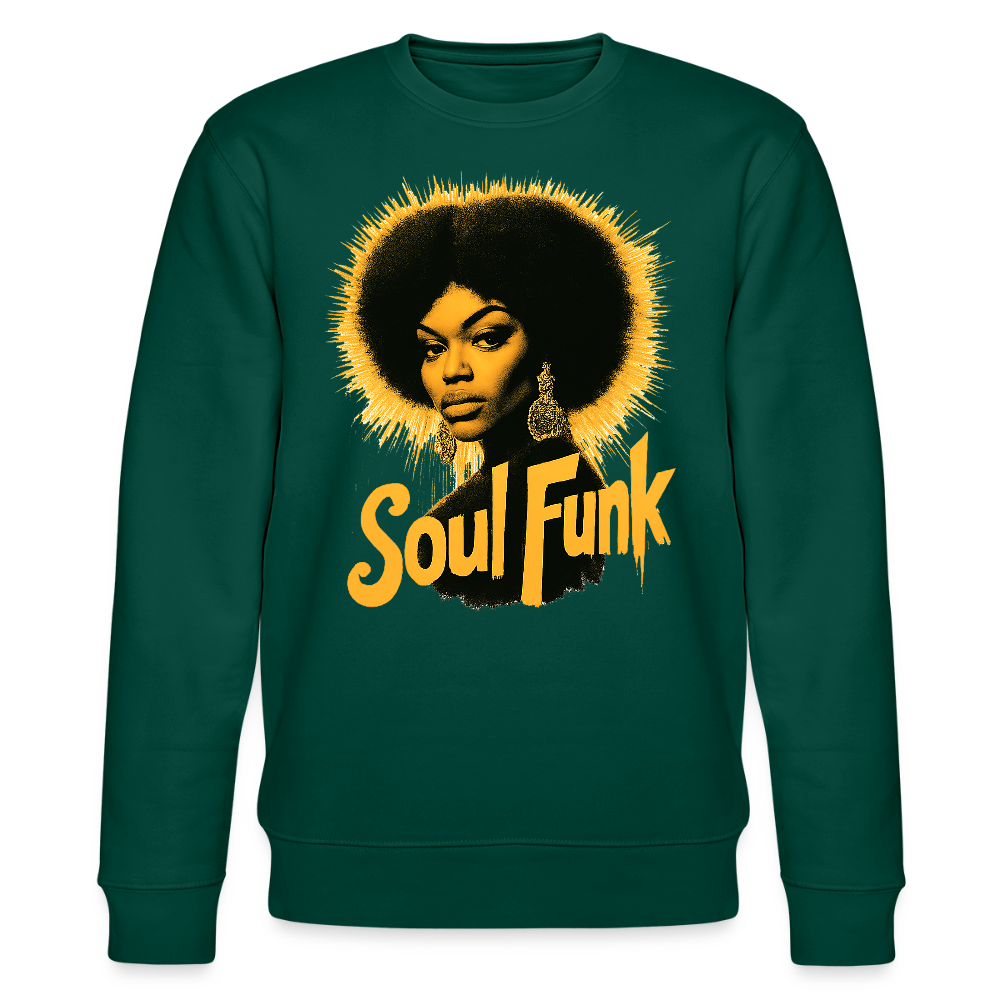 Soul Funk, Ekologisk sweatshirt CHANGER unisex från Stanley/Stella - skogsgrön