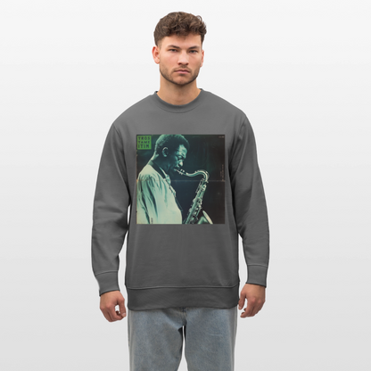 Gåtfull figur i jazzens underground, Ekologisk sweatshirt CHANGER unisex från Stanley/Stella - kolgrå