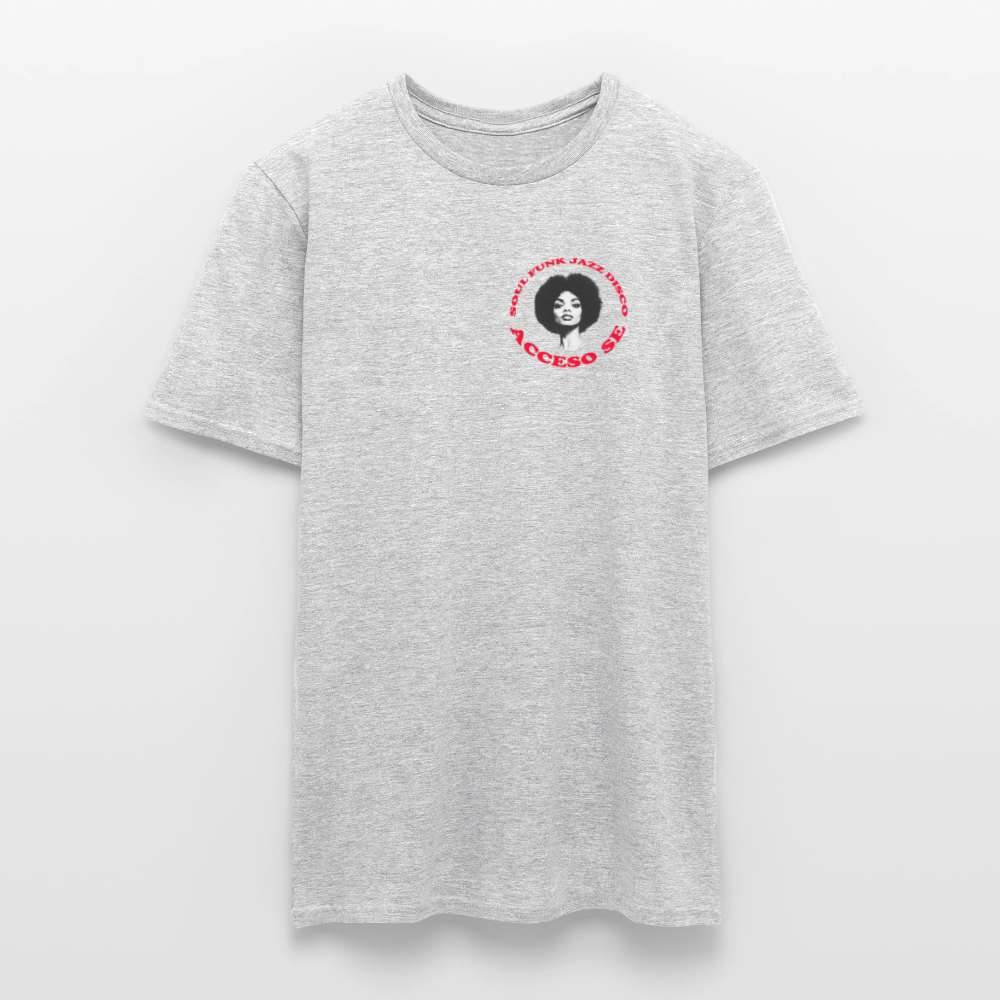 Where Music Lives – Powered by Acceso Family (small print), T-shirt unisex - gråmelerad