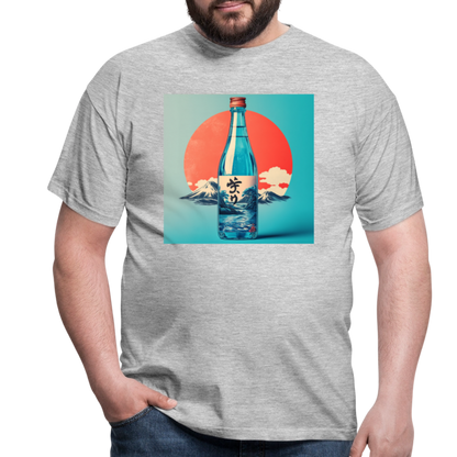 Stillhet i glas, T-shirt herr - gråmelerad