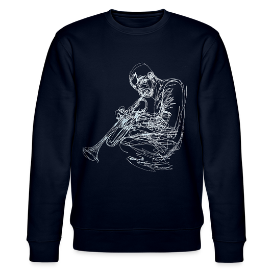 Contours of Jazz, Ekologisk sweatshirt CHANGER unisex från Stanley/Stella - marinblått
