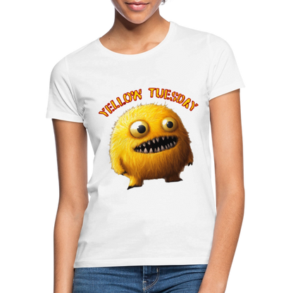 Yellow Tuesday – Funky, Not Blue, T-shirt dam - vit