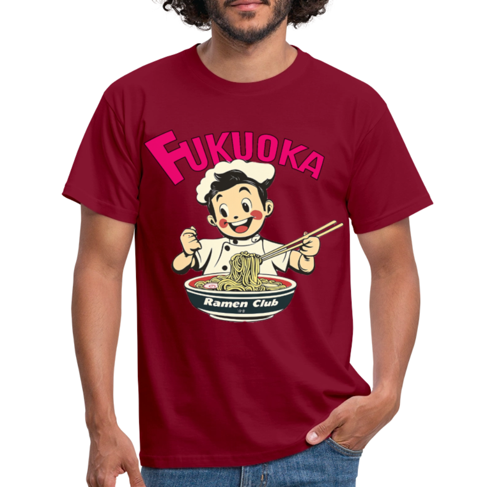 Fukuoka Ramen Club, T-shirt herr - tegelröd